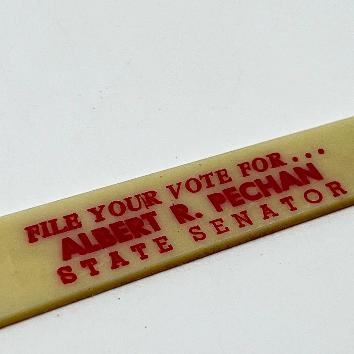 Vintage Political Advertising Nail File Albert R. Pechan State Senator SC3