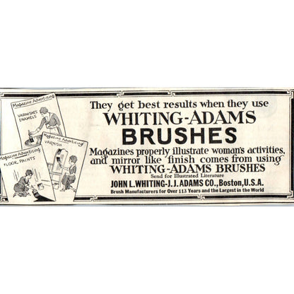 c1920 Harper's Magazine Ad - Whiting-Adams Brushes for Women's Activities EA3-3