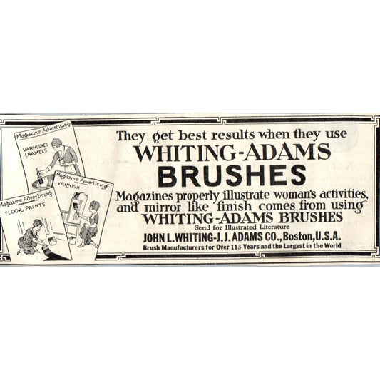 c1920 Harper's Magazine Ad - Whiting-Adams Brushes for Women's Activities EA3-3