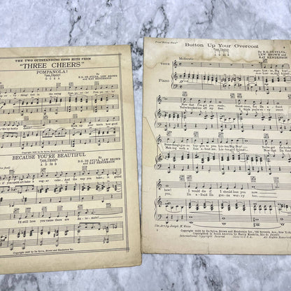 Follow Thru Golf Button Up Your Overcoat Schwab Mandel 1928 Sheet Music TK2-SM2