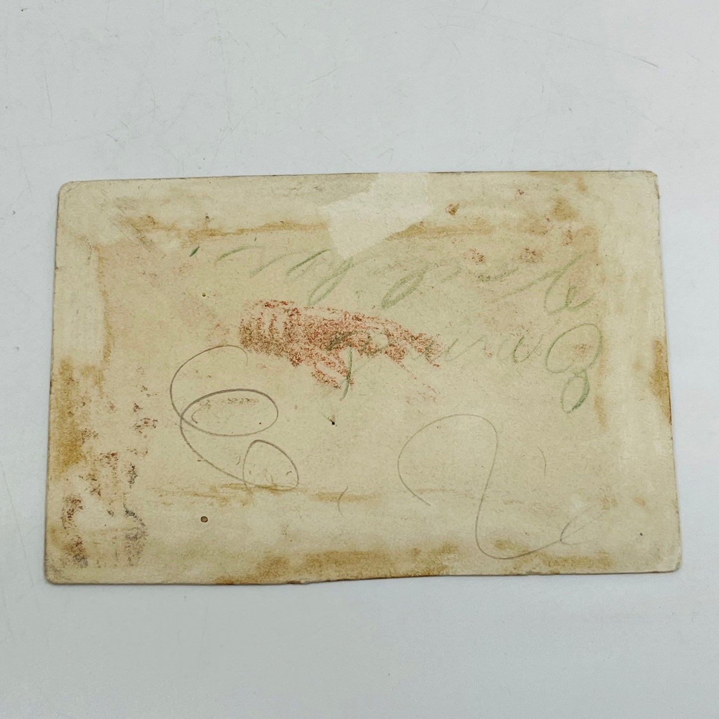 1880s Victorian Greeting Card Lobster Dinner Table Party Oysters Seafood AA2