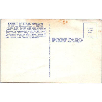 Part of the Tabor Exhibit Colorado State Museum Original Postcard P1-11