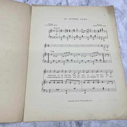 In Lover's Lane, Ida Gunther photo, 1912, Vintage Sheet Music V41-1