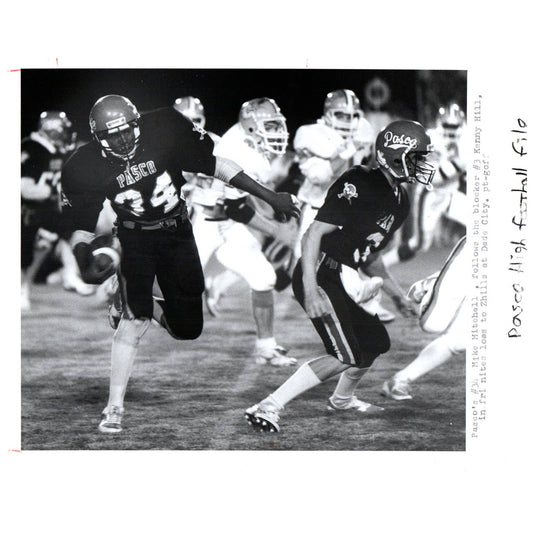 1987 Press Photo Football Pasco High School Mike Mitchell & Kenny Hill 8x10" AD3