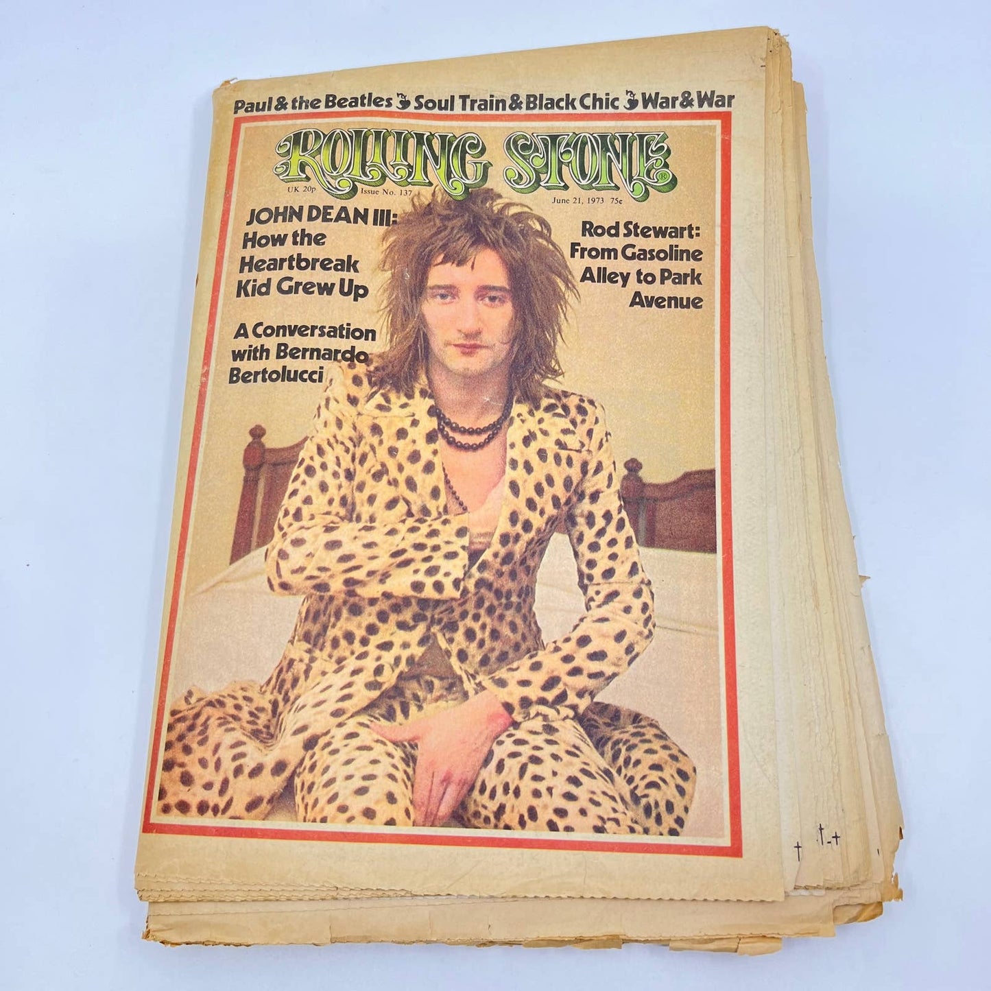 1973 June 21 Rolling Stone Magazine Vol. 137 Rod Stewart, John Dean III TF8