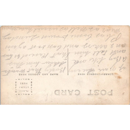 Antique Postcard RPPC Men on Horse Drawn Cart Full of Cabbage SE8