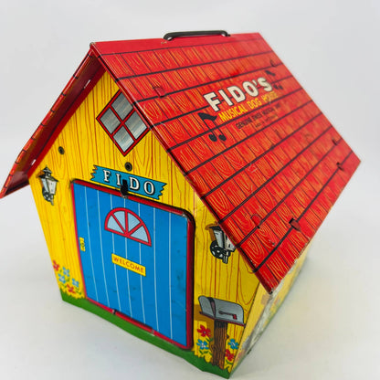 Fido’s Musical Dog House Vintage Tin Litho Wind Up Toy Ohio Art WORKS Swiss TC4