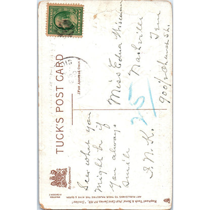 1910 Smile Through Life and You'll Be a Happy Angel Original Postcard P2-10
