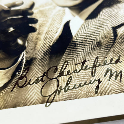VTG Johnny McAfee Autographed Best Chesterfield Wishes 5x7 SIGNED Photo FL5-S