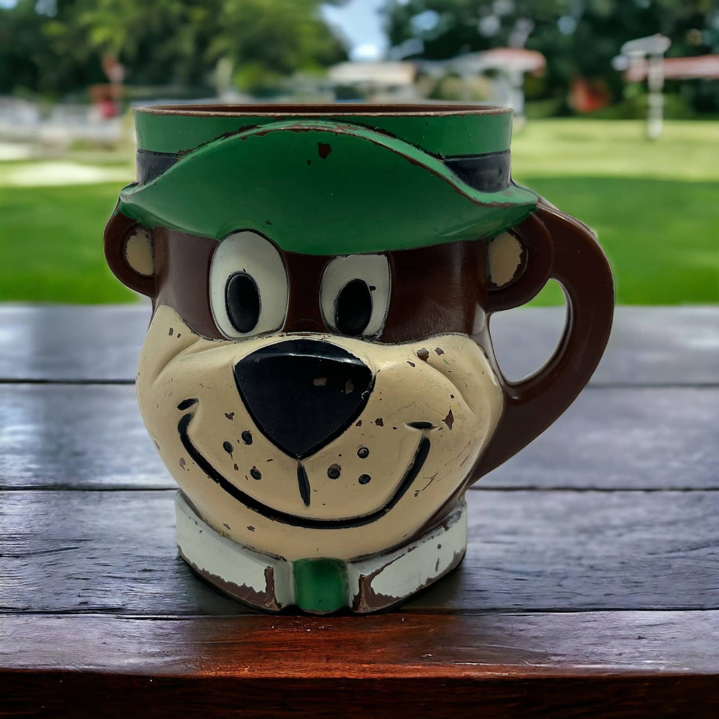 Vtg 1961 Hanna-Barbera Yogi Bear Plastic Cup Mug F&F Mold TK2-1