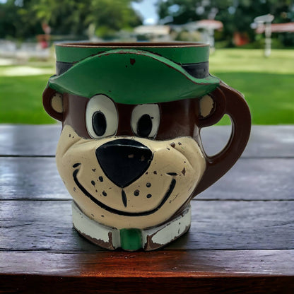 Vtg 1961 Hanna-Barbera Yogi Bear Plastic Cup Mug F&F Mold TK2-1