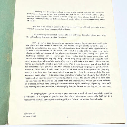 1943 Dave Minor Company Music Is Fun For Everyone THE "BY EAR" WAY Book V37-3