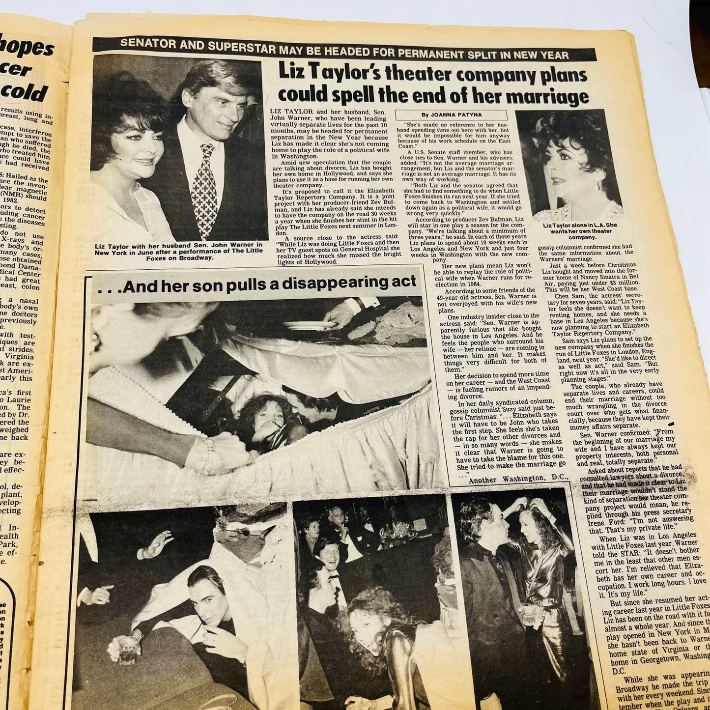 The Star Tabloid 1982 Robert Wagner Liz Taylor Bo Derek Lama Turner FL2