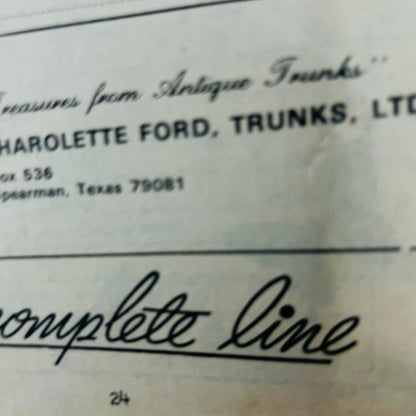 1970s Charolette Ford Trunks Ltd. TRUNK REPAIR SUPPLIES Catalog Spearman TX C11