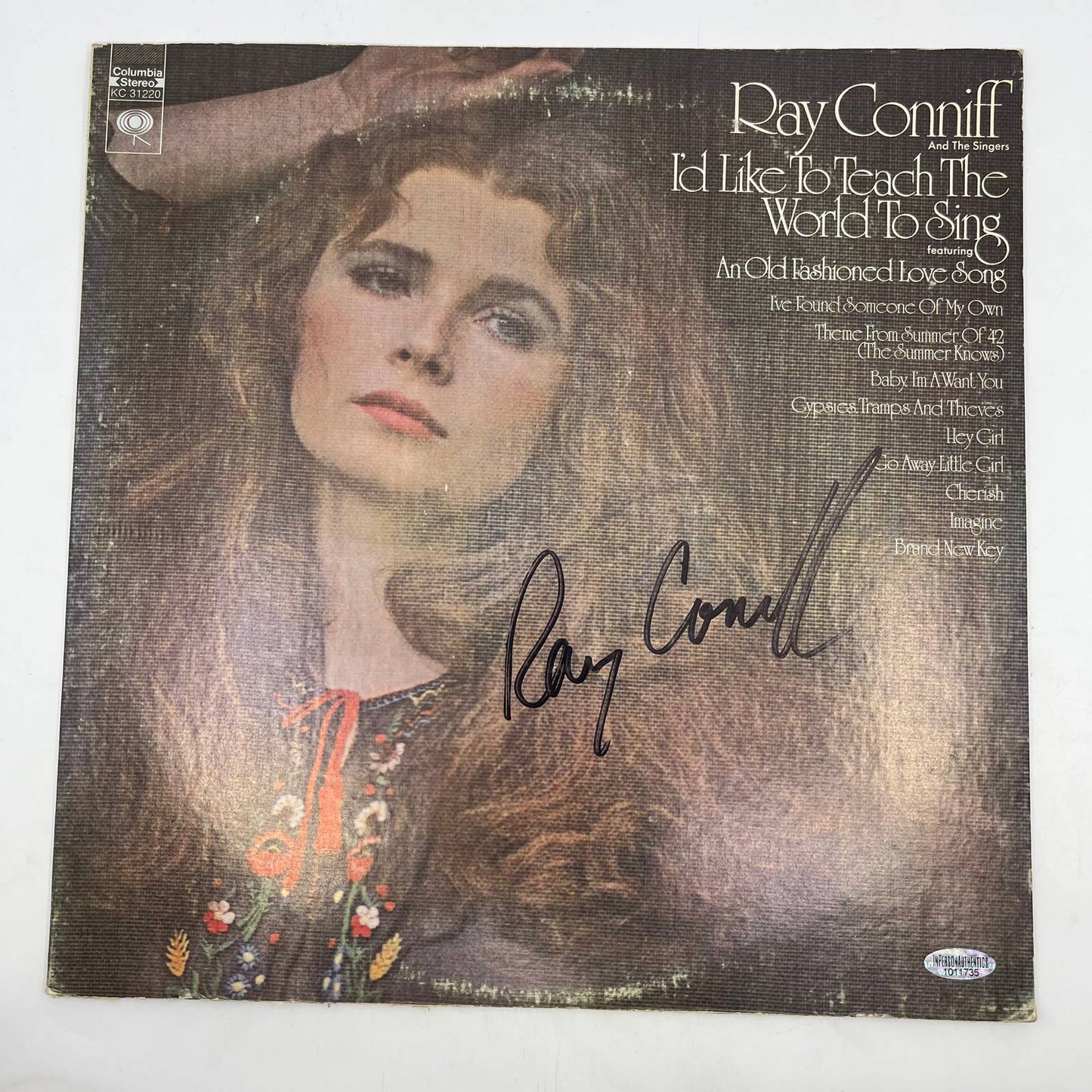 Ray Conniff I’d Like to Teach the World to Sing Record Signed Authenticated TH3