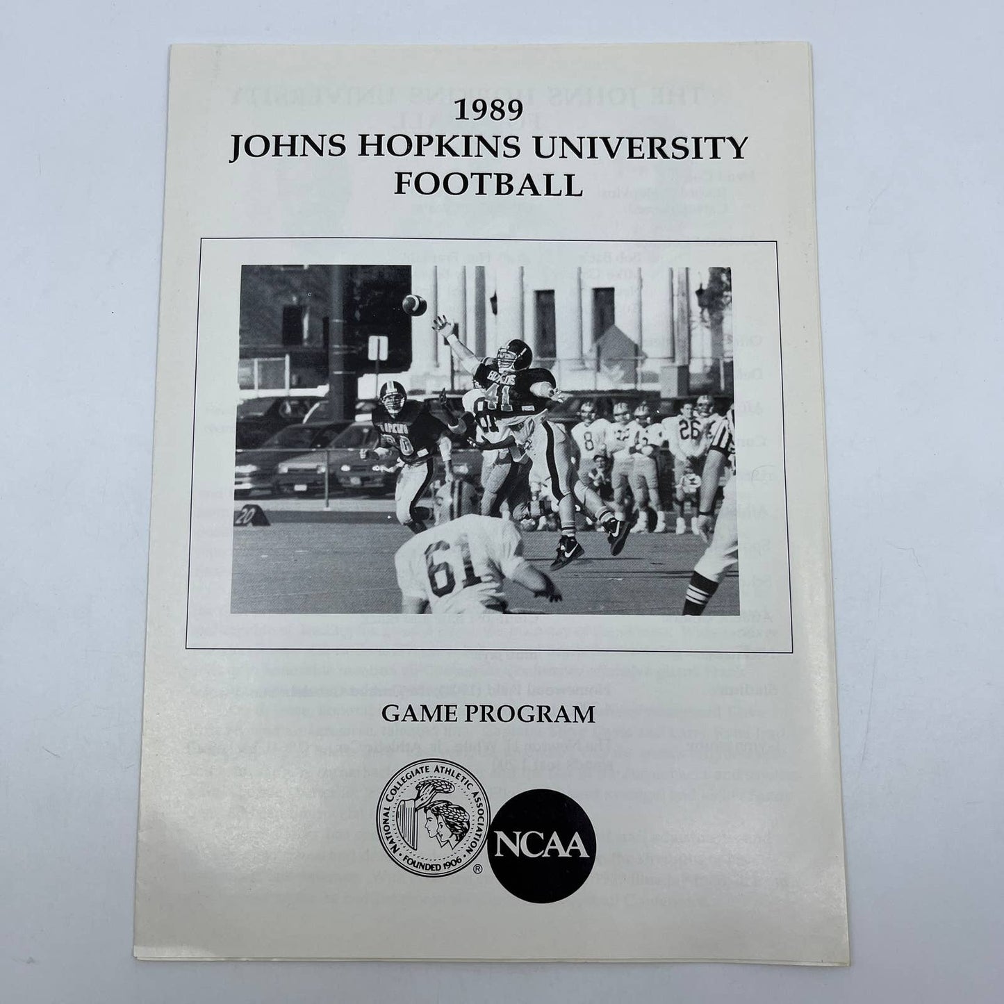 1989 Nov. 4 Johns Hopkins Football Program vs. Franklin & Marshall AC8