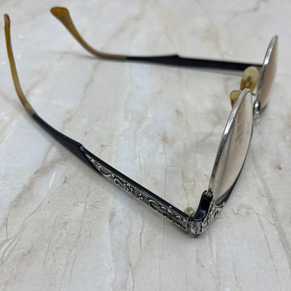1950s Artcraft 4 1/2-5 3/4 Aluminum 12k GF Cat Eye Eyeglasses Frames TJ9G1-3