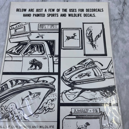 1986 NEW NOS Decorcal Sports & Wildlife Decal W-27 Eagle & Flag FL5