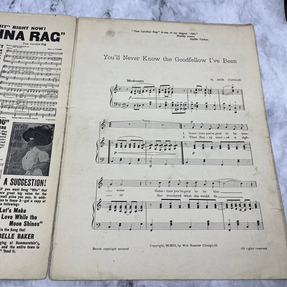 You'll Never Know the Good Fellow I've Been Cogan Nonette 1911 sheet music V41-2