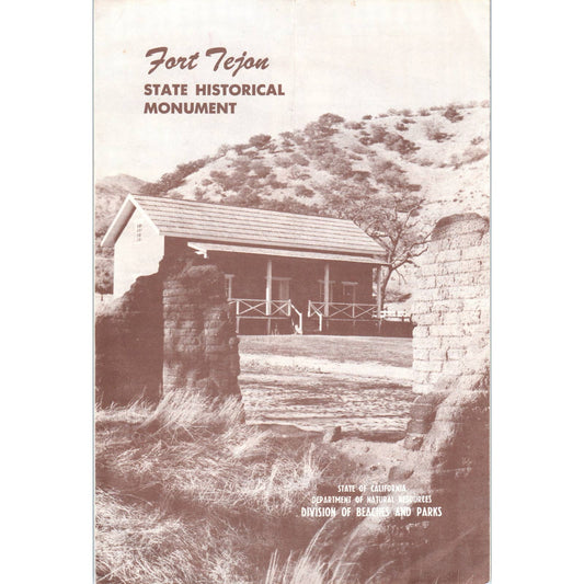 1960 Fort Tejon State Historical Monument California Travel Brochure SE3