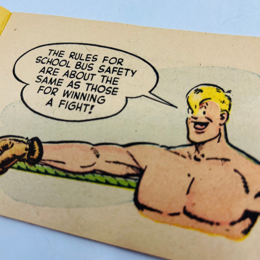 Joe Palooka School Bus Safety Tips 1950 Ham Fisher Small Comic Book P9-14