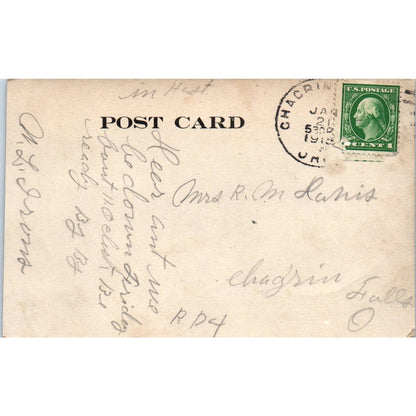 c1910 Postcard Famous Squaw Rock, Chagrin Falls Ohio TD9