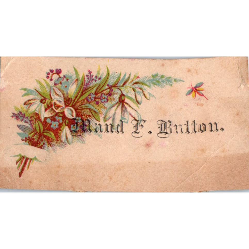 1880s Victorian Calling Card - Mand F. Britton SF2