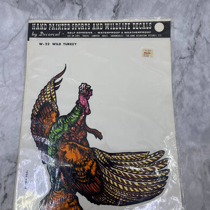 1979 NEW NOS Decorcal Sports & Wildlife Decal W-22 Wild Turkey Hunting FL5