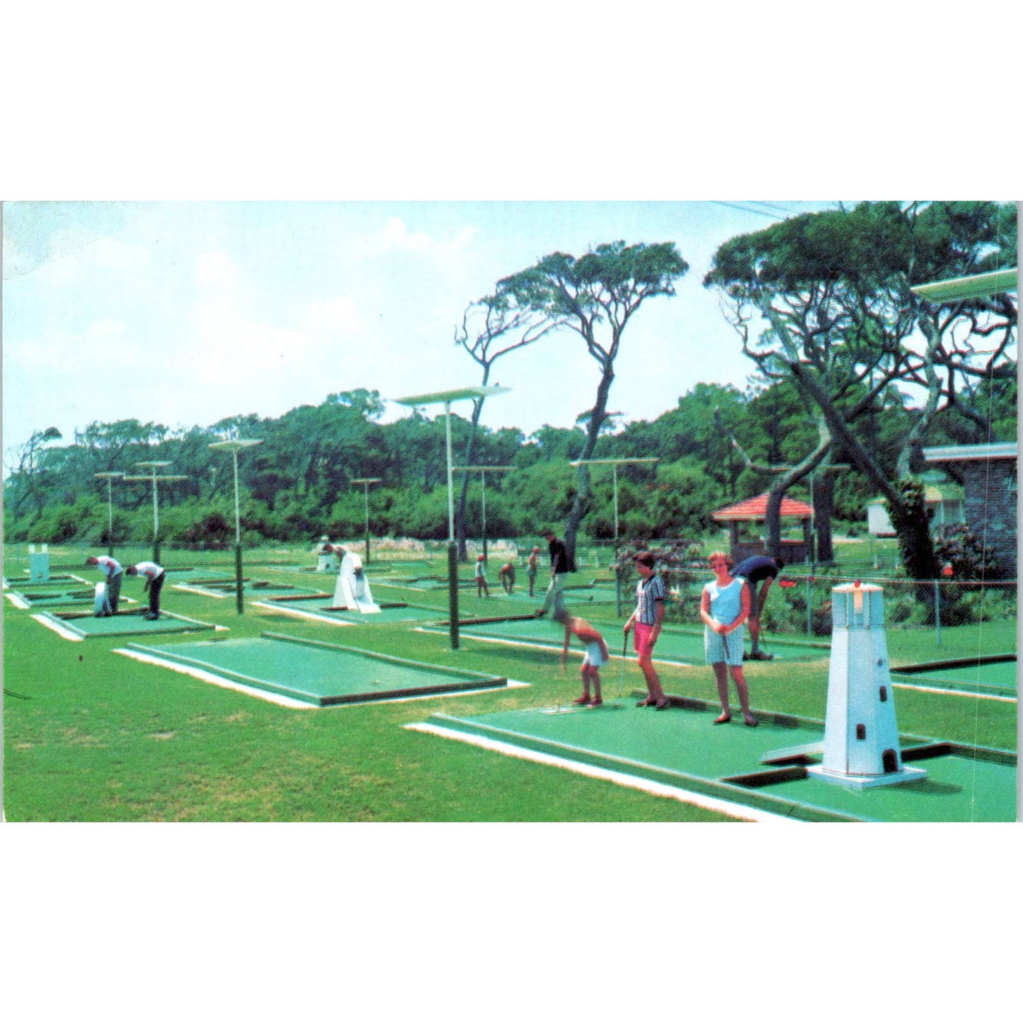 Jekyll Island Miniature Golf Course Georgia 1960s Original Postcard TK1-23
