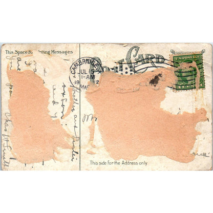 1910s Postcard Memorial Gate, Class of '77 Harvard College Cambridge MA SF2