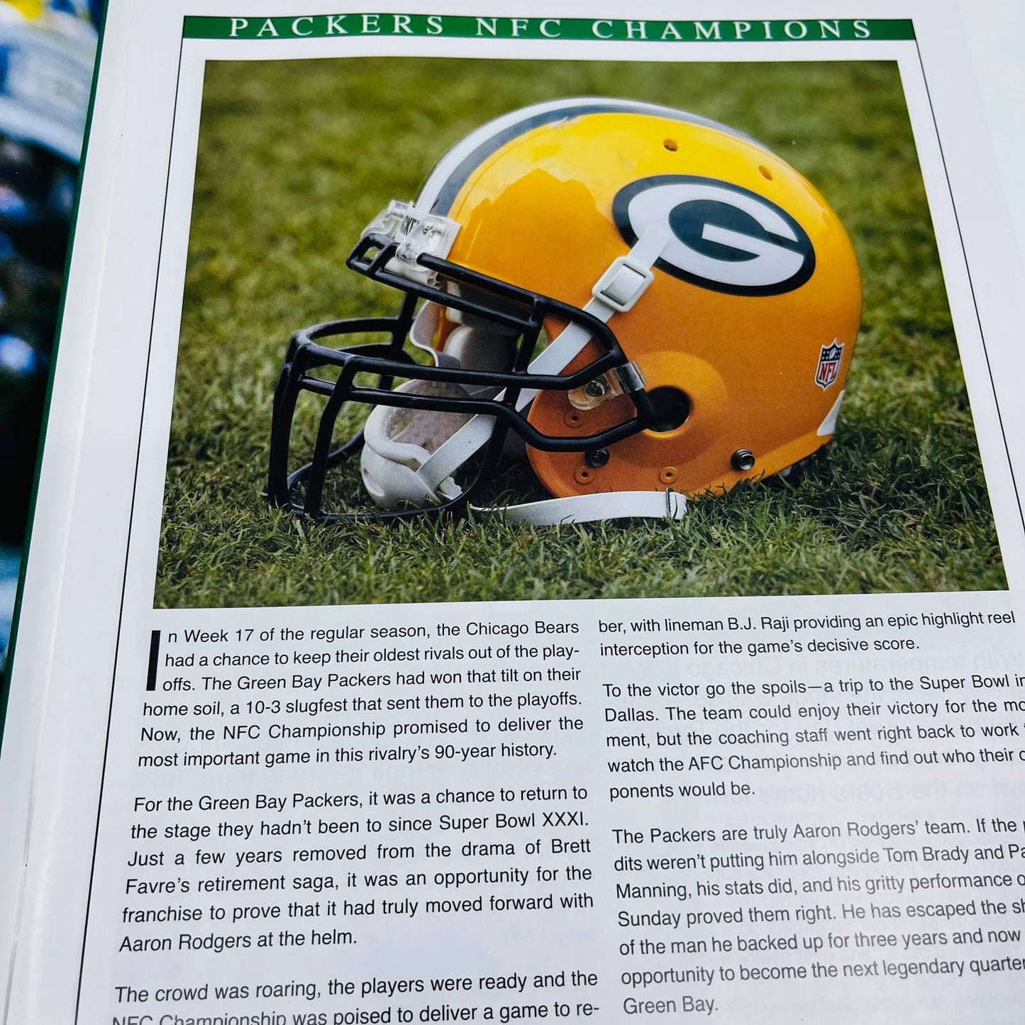 2010 Super Bowl XLV NFC Champ Green Bay Packers Collector’s Preview Magazine BA3