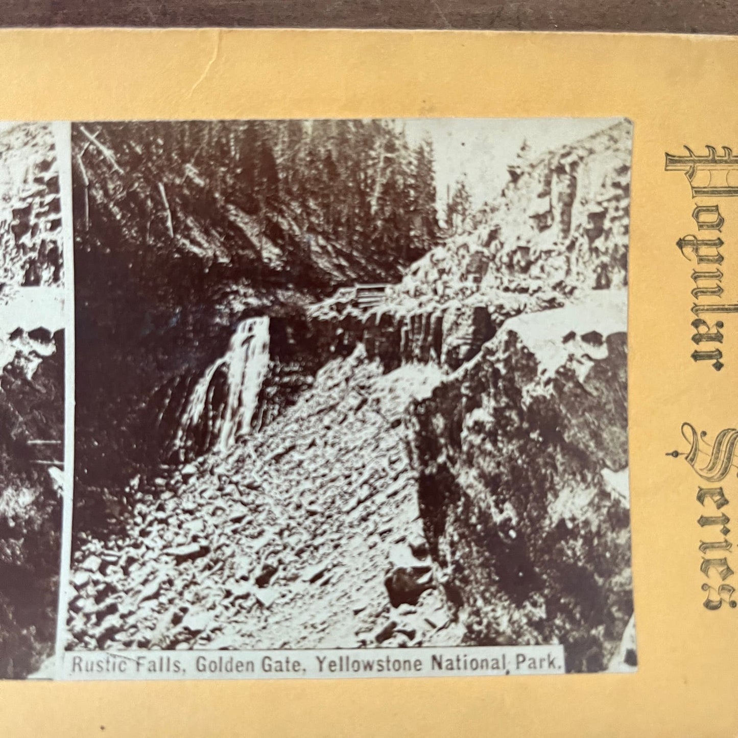 Rustic Falls Golden Gate Yellowstone National Park Antique Stereoview TJ9-V4