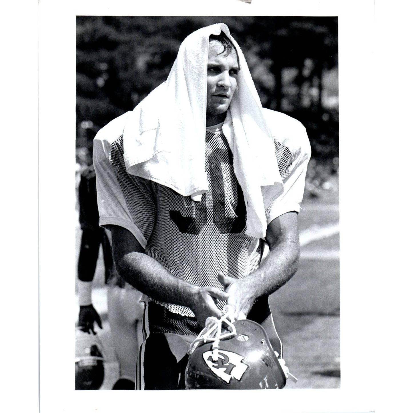 1987 Original Press Photo NFL Kansas City Chiefs Steve Pontiakos 8x10" TK2-FP