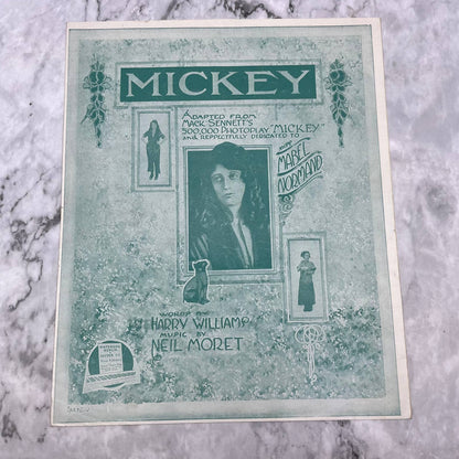 Mickey Mabel Normand Adapted Mack Sennett's Photoplay Movie Sheet Music 1918 TI1