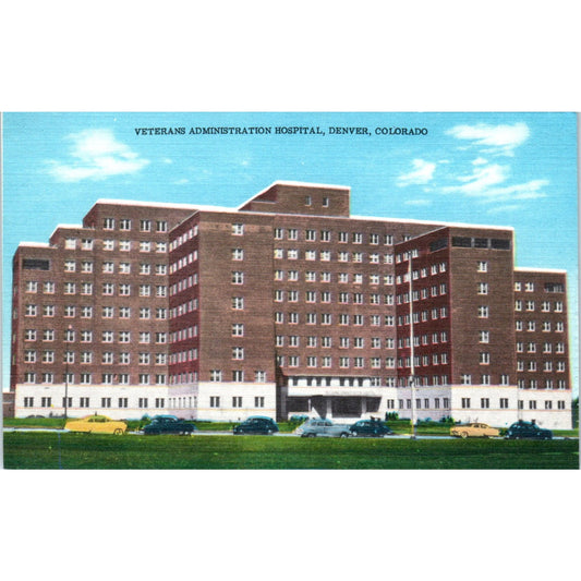 Veterans Administration Hospital Denver Colorado Original Postcard P1-13