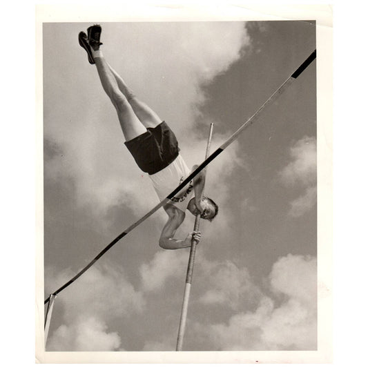 1957 Original Press Photo Track Pole Vault Don Zoller Manatee 8x10" AD2