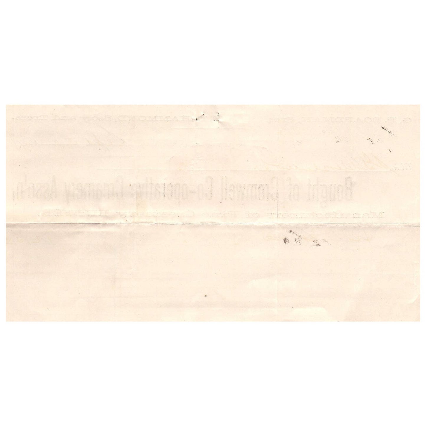 1890 Cromwell Co-operative Creamery Letterhead Billhead Boardman Cromwell CT AC9