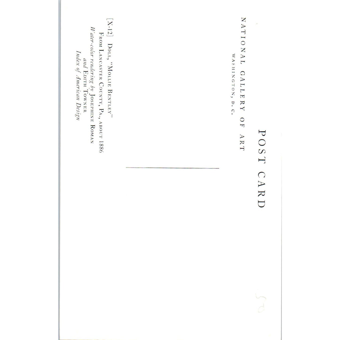 Mollie Bentley Doll by Josephine Roman & Edith Towner Original Postcard PB5