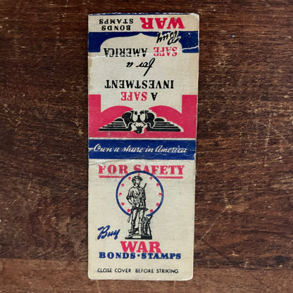 WWII Buy War Bonds Advertising Matchbook Cover MM11-7