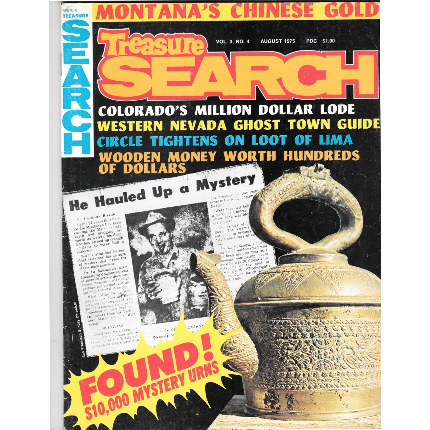 Treasure Search Magazine - Treasure Hunting Mining Metal Detecting Aug 1975 M4