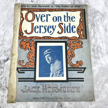 Over on the Jersey Side Jack Norworth 1908 Sheet Music V42-1