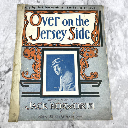 Over on the Jersey Side Jack Norworth 1908 Sheet Music V42-1