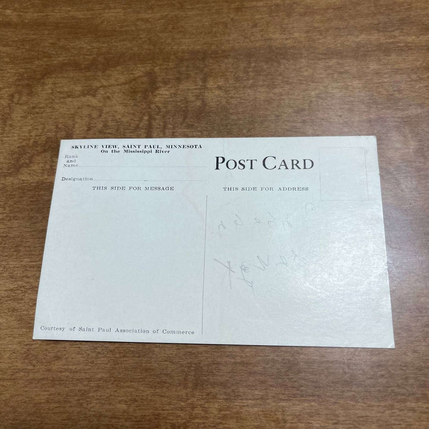 Vintage RPPC Postcard ST. PAUL MINNESOTA Skyline View of Mississippi River PA1