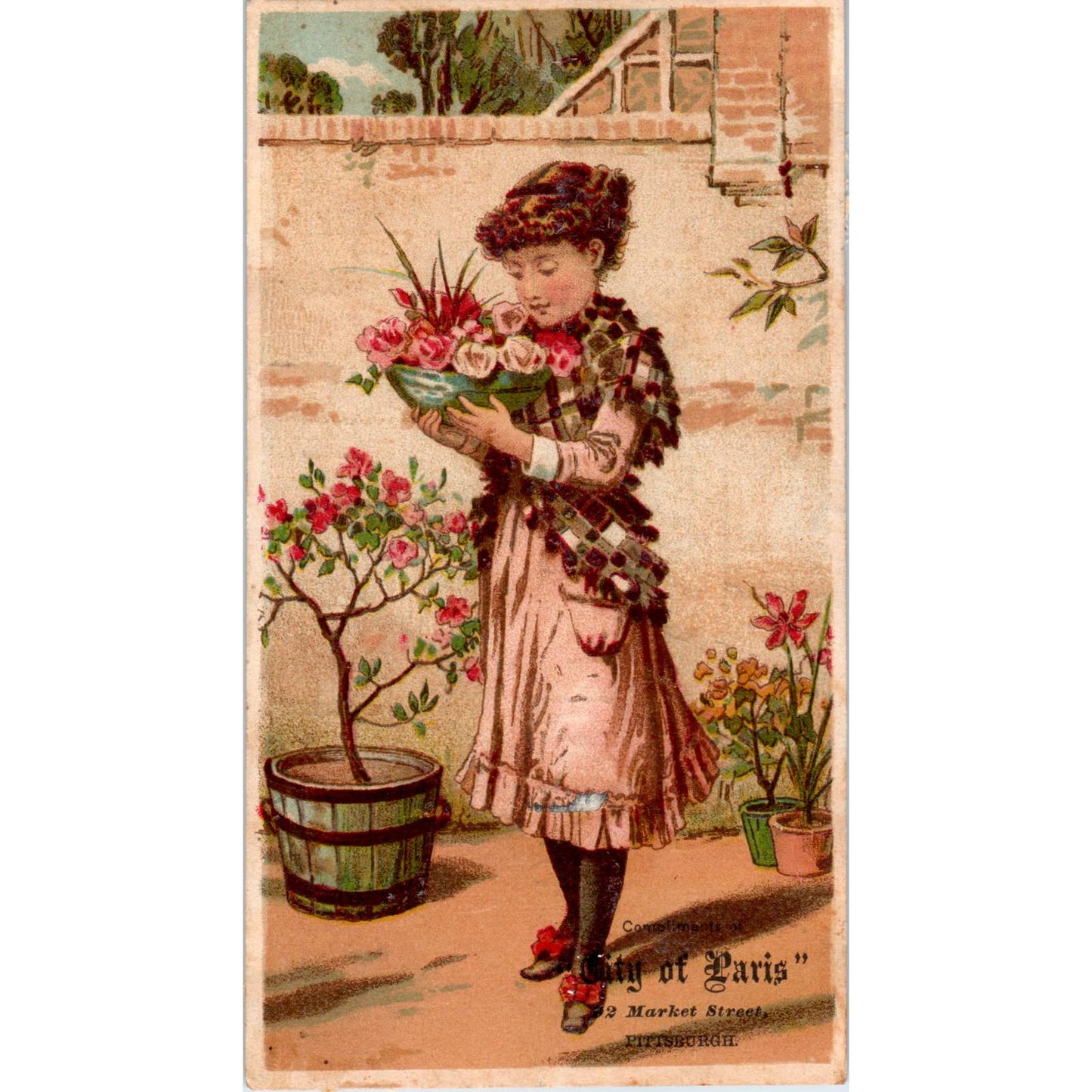 1880s Trade Card Fleishman Bros. City of Paris Market Street Pittsburgh PA SF2