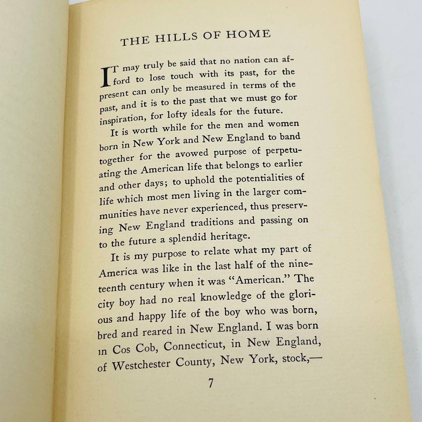 1931 The Hills of Home American life in New England George Slater SIGNED H/C BA2