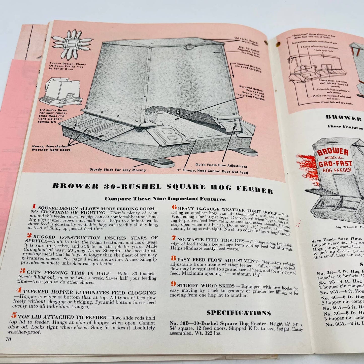 1958 Brower Catalog Poultry & Livestock Farm Equipment Quincy IL FL2