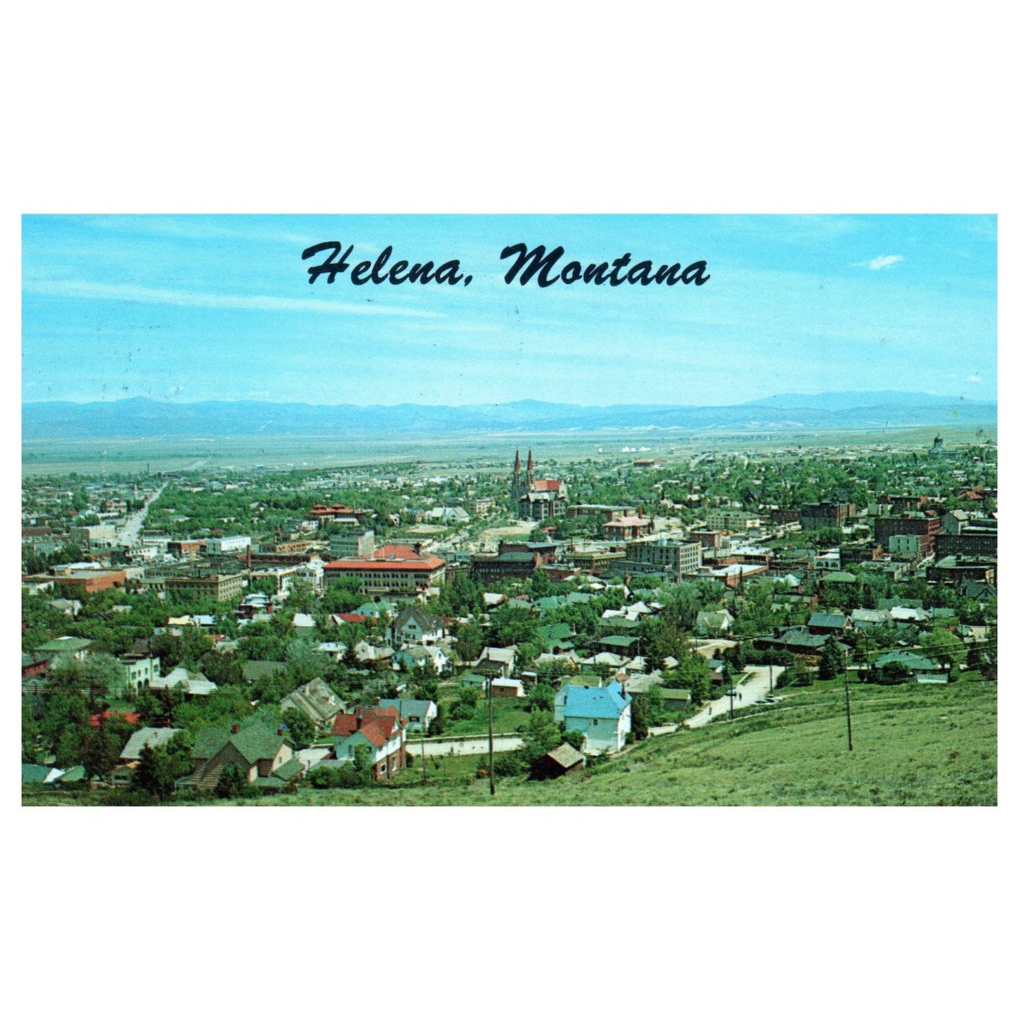 Vintage Postcard - Birdseye View of Helena Montana 1973 AD9