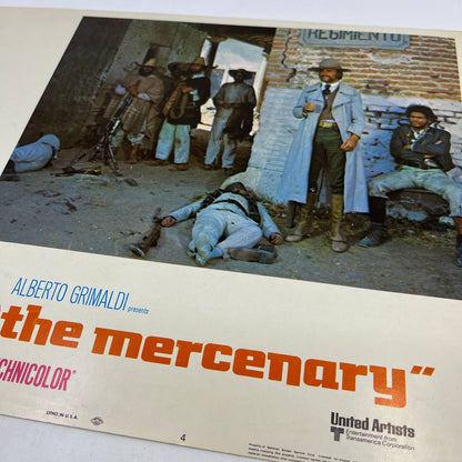 THE MERCENARY orig 1969 lobby card FRANCO NERO/TONY MUSANTE movie poster FL5