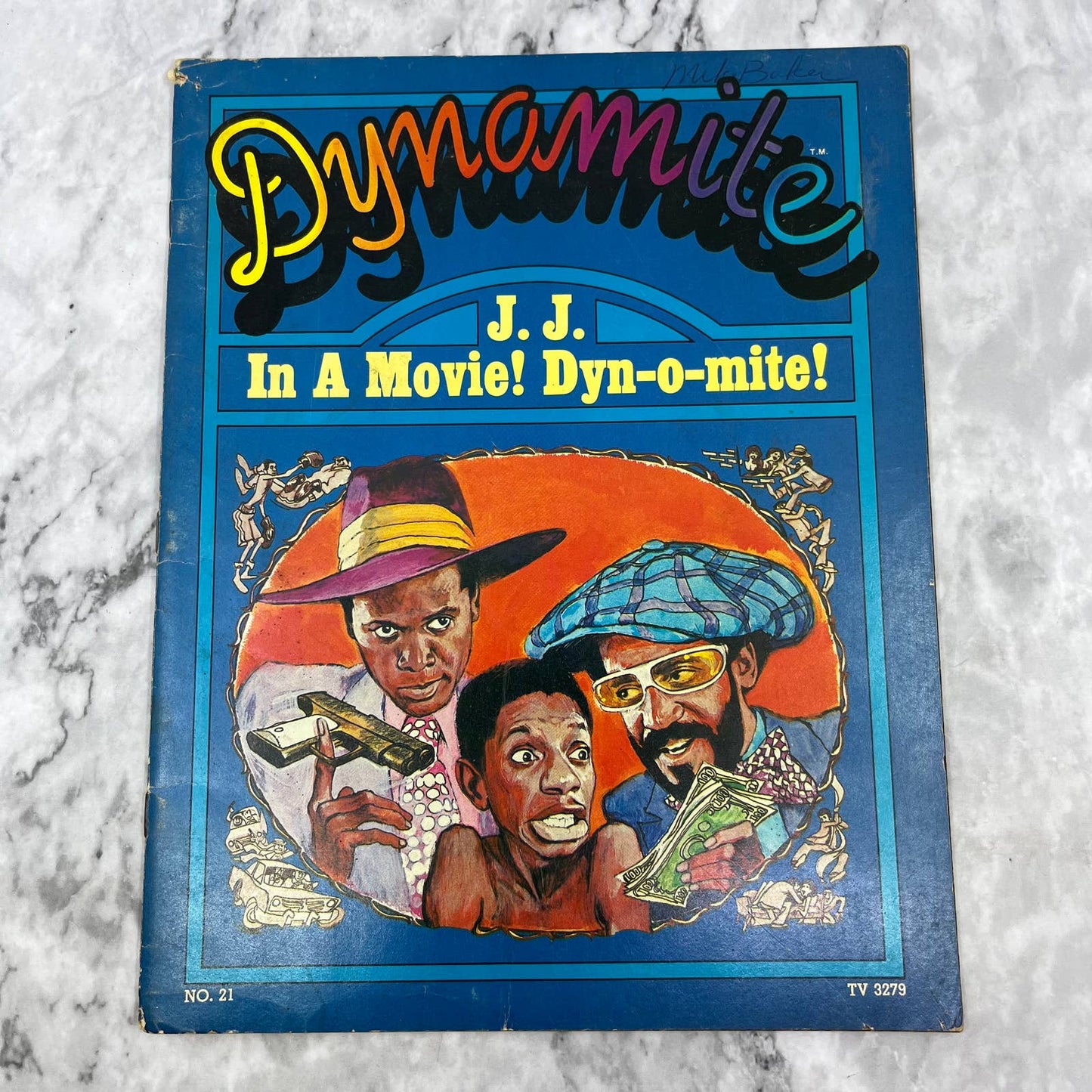ORIGINAL Vintage 1976 Dynamite Magazine #21 Jimmie JJ Walker TJ4