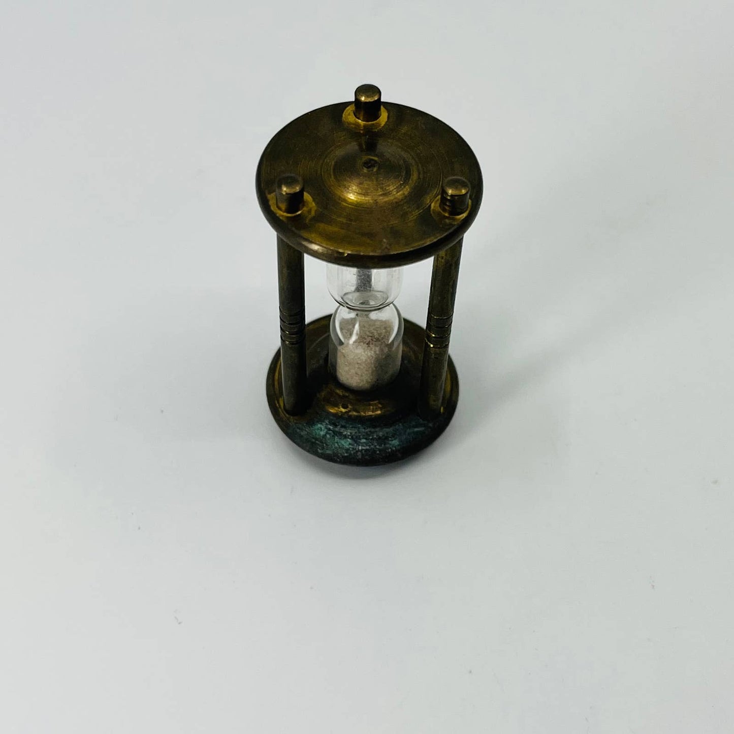 Antique Miniature Brass Sand Timer Toy Dollhouse SB4